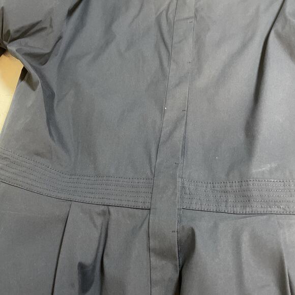 Antonelli Firenze Navy Blue Cotton Blend Pleated Midi Dress Size 48 Italy - Picture 4 of 8